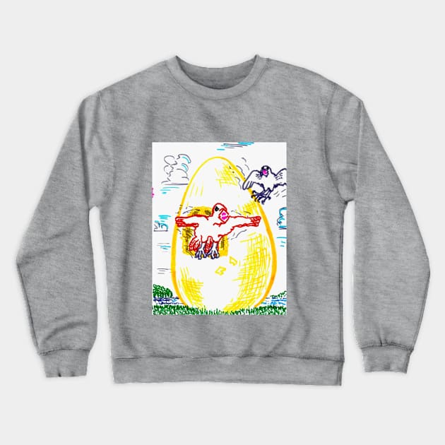 Leaving The Egg Crewneck Sweatshirt by Hajarsdeco